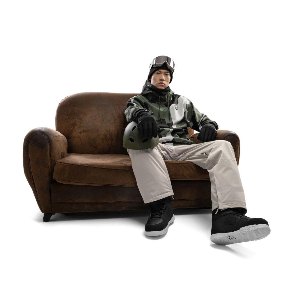 Giacca da snowboard da uomo Sport invernali W1 Corbet Verde 3/7