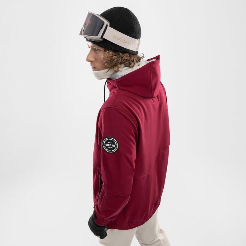 Veste snowboard homme Sports d'hiver W1 Groenland Bordeaux