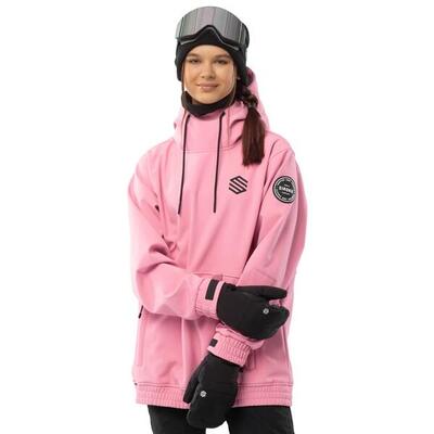 Dames wintersport snowboardjas w1-w dolomites kauwgom roze