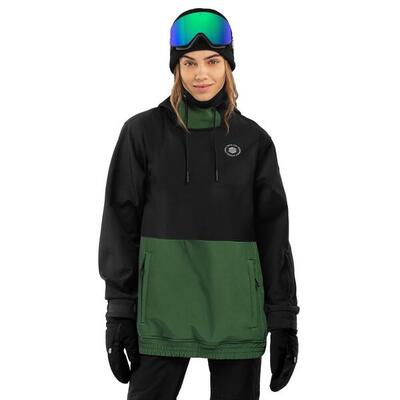 Damen Wintersport snowboardjacke für W1-W Evergreen Schwarz