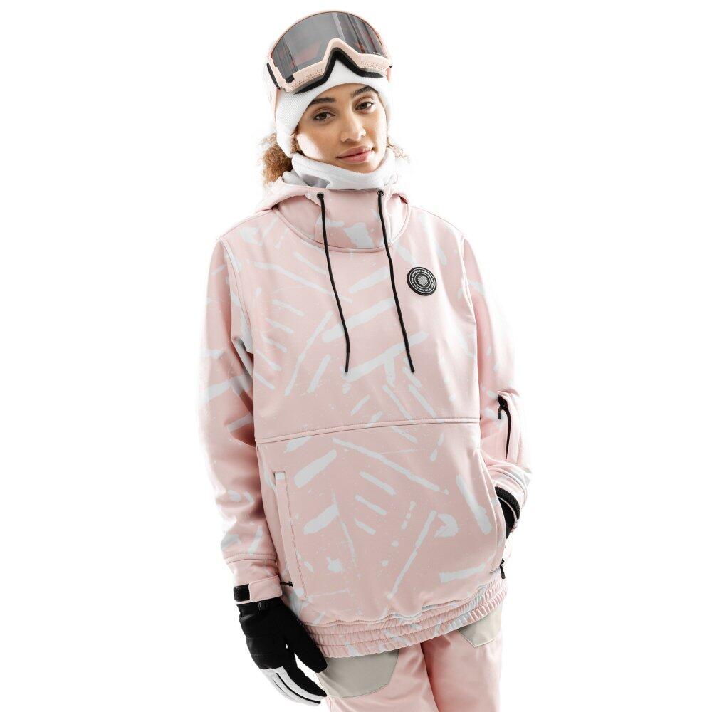 Casaco de snowboard para mulher desportos de inverno w1-w lapland rosa