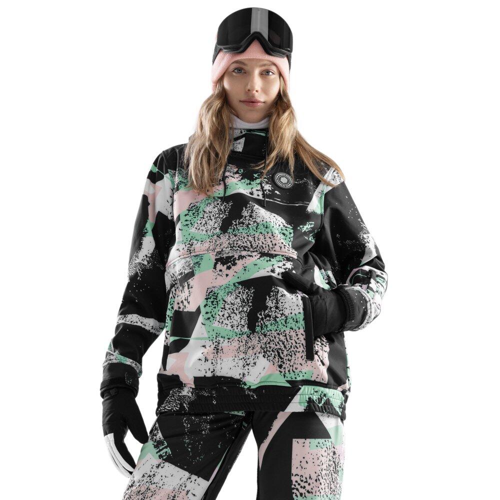 Casaco de snowboard para mulher desportos de inverno w1-w crest multicor