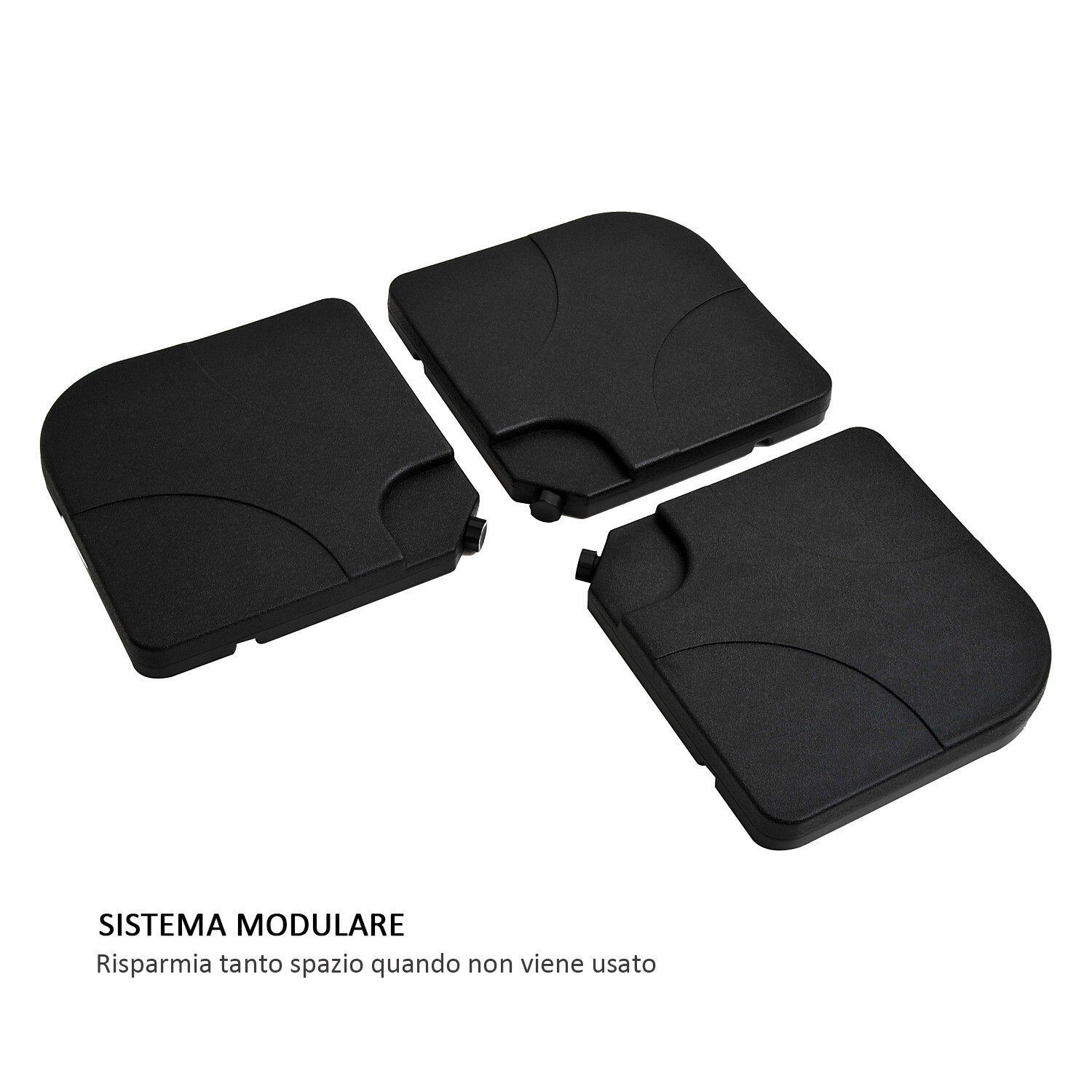 Outsunny Base per Ombrellone da Esterno in Plastica, Set 4 pezzi, 50×50×7.5cm 6/8