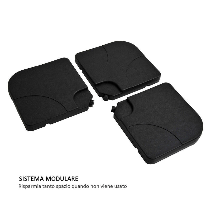 Outsunny Baza de Umbrelă de Exterior din Plastic, Set de 4, 50×50×7.5 cm