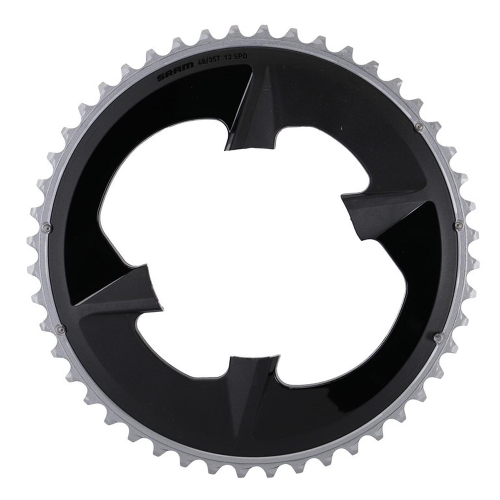 Corona Bici in alluminio con coperchio Sram Rival 107 BCD 48 T 1/2