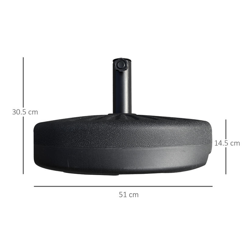 Outsunny Baza pentru Umbrelă de Exterior cu Stâlp Central Φ3.8 cm Și 4.8 cm