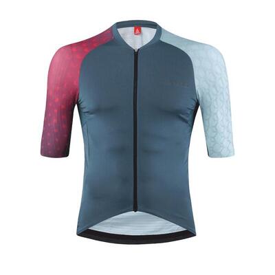 Fietsshirt korte mouwen fz statement glam dark petrol heren - blauw