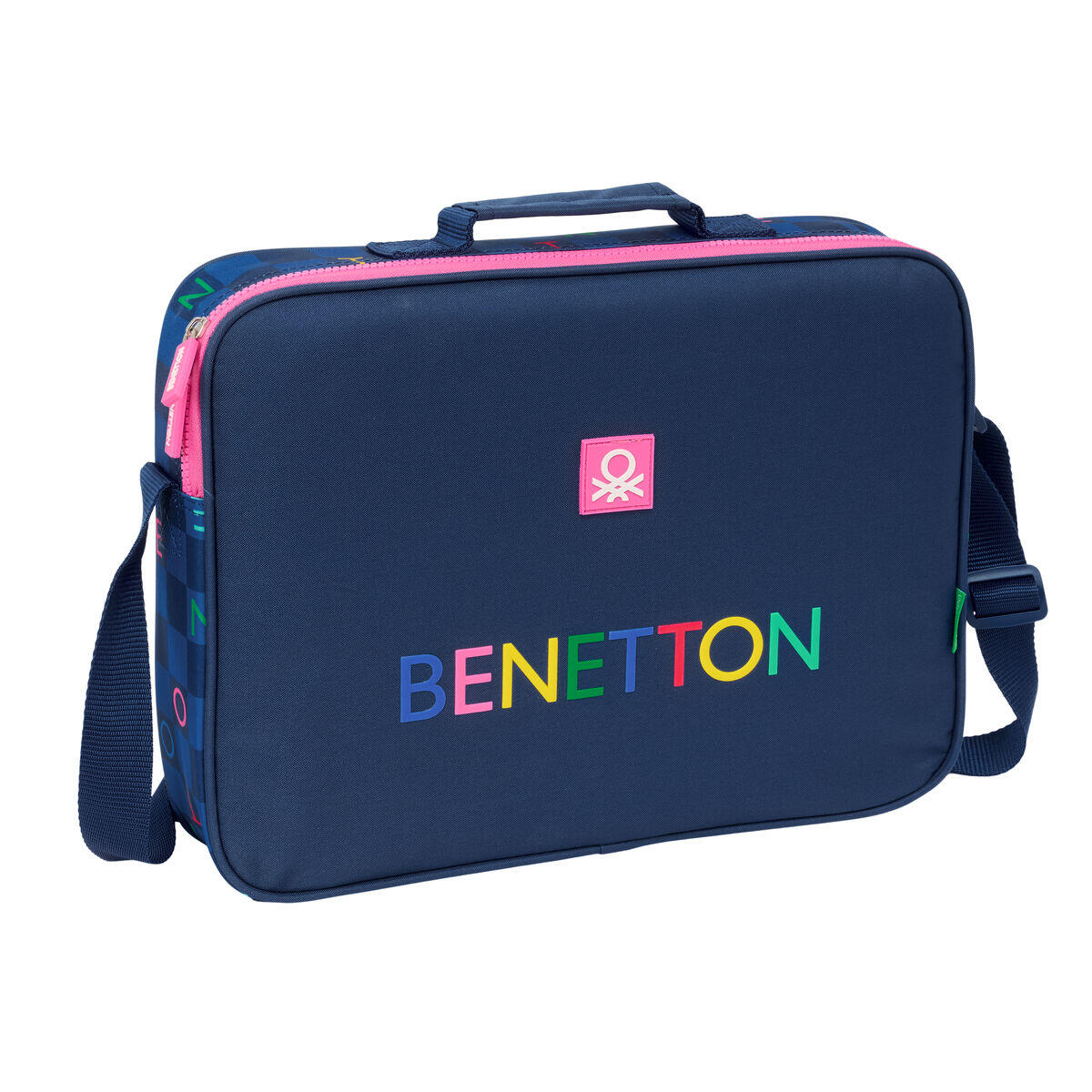 Mochila Escolar Benetton Damero Azul marino 1/3