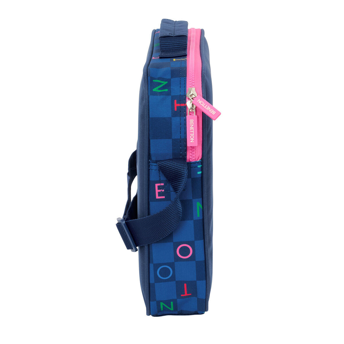 Mochila Escolar Benetton Damero Azul marino 2/3