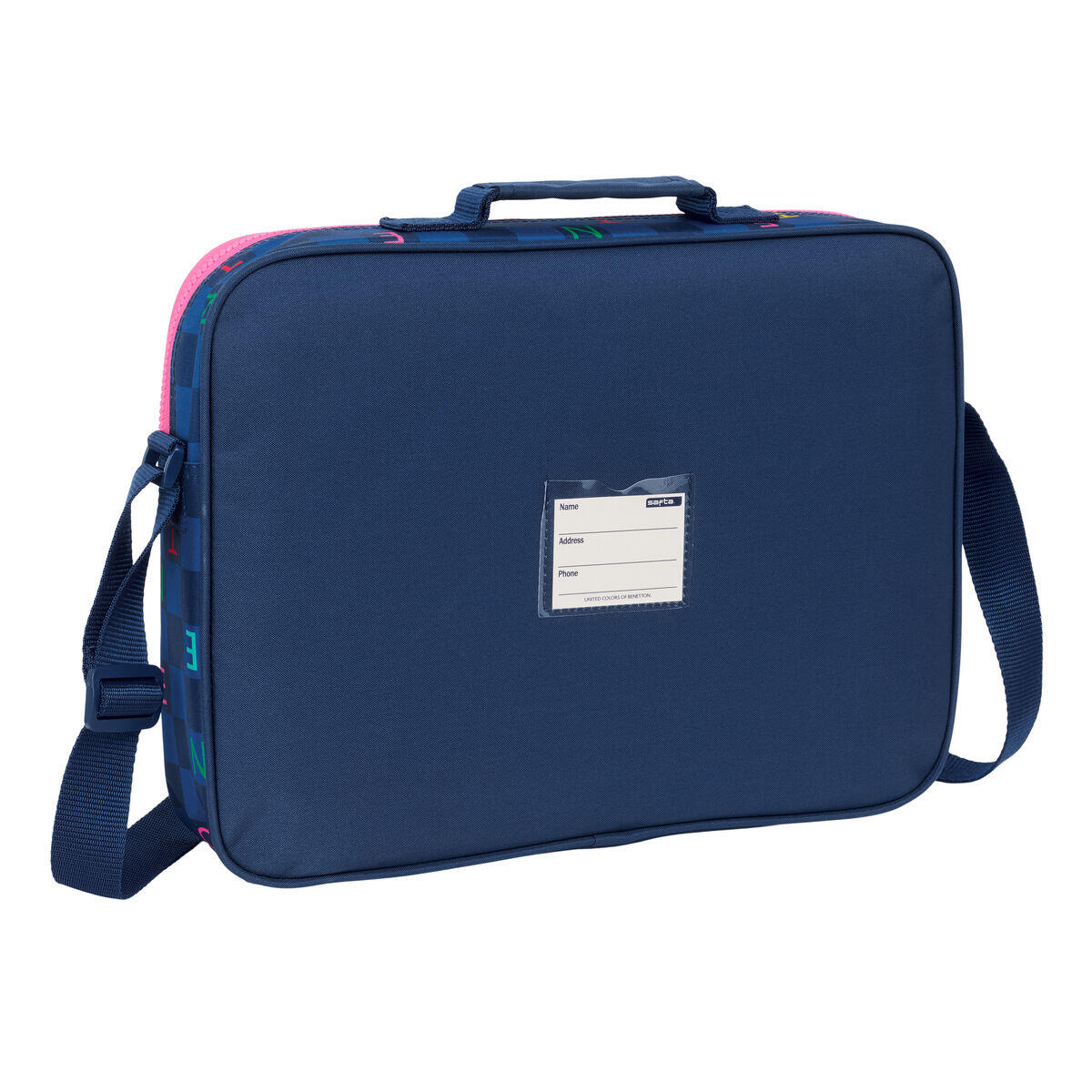 Mochila Escolar Benetton Damero Azul marino 3/3