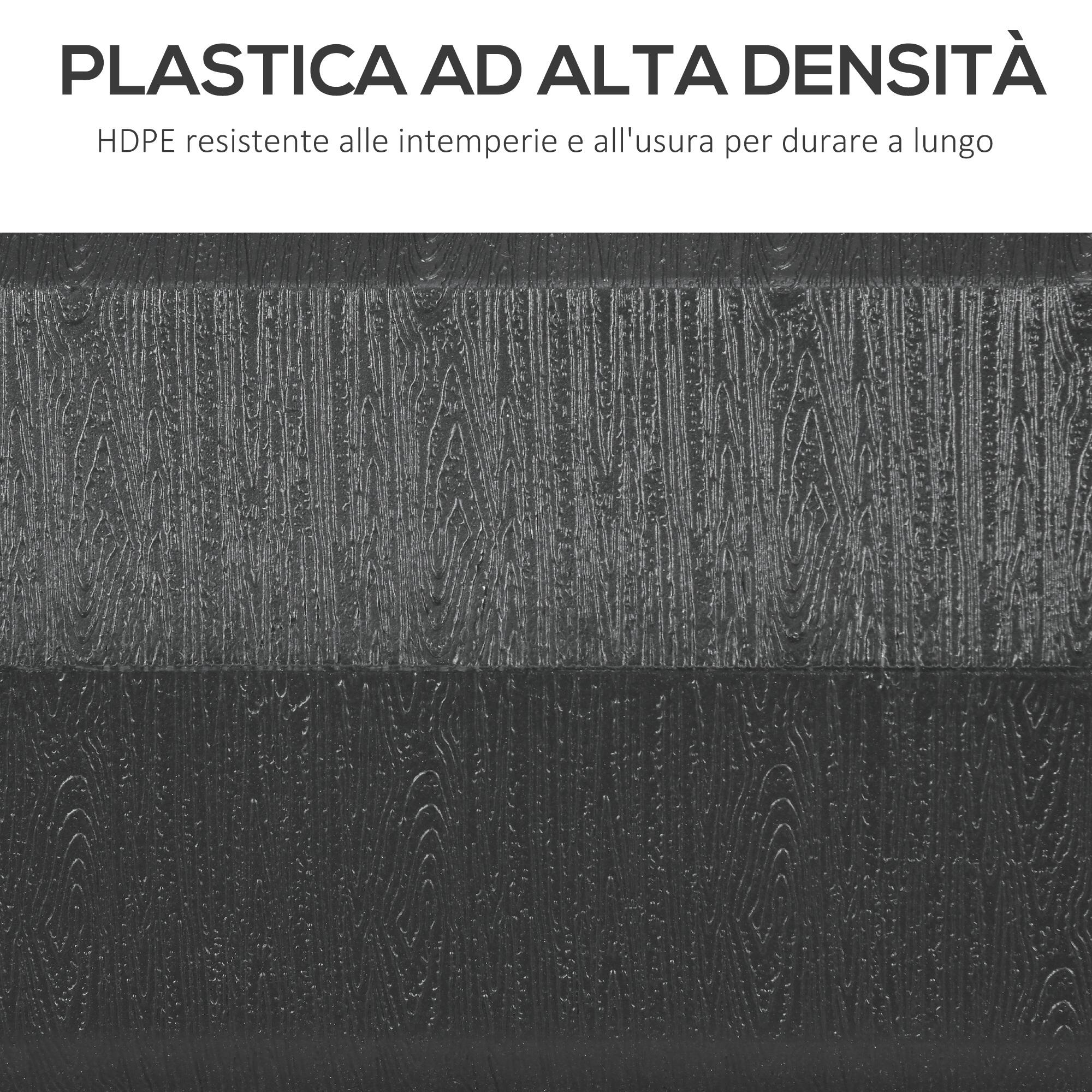 Outsunny Base Ombrellone da Esterno Riempibile in HDPE con Maniglia Nero 6/7
