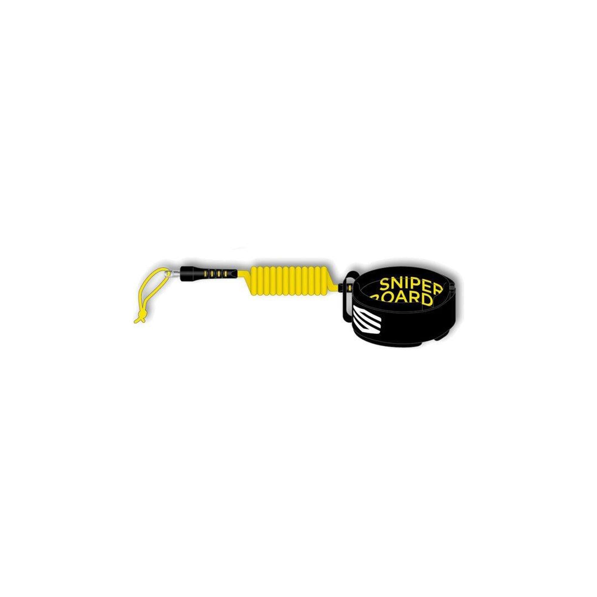 Sniper - Deluxe Coiled - Leash Poignet Bodyboard - Leash - Jaune - Decathlon