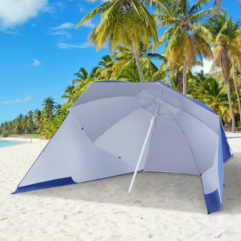 Outsunny Umbrelă de Exterior Parasolar 2X2.1m Albastru
