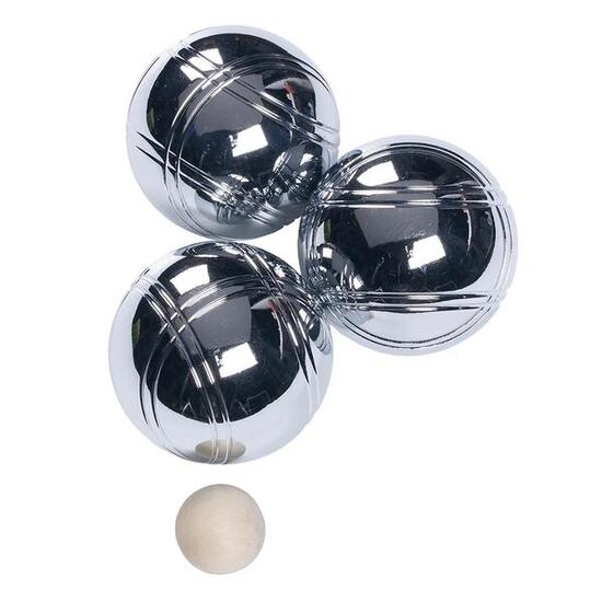 3 Metallkugeln für Pétanque
