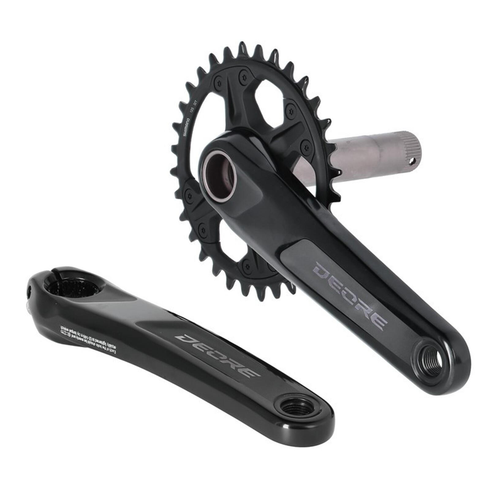 Guarnitura Shimano Deore FC-M6100, 175mm, 30 Denti, 12 Velocità, Nera, Mountain Bike
