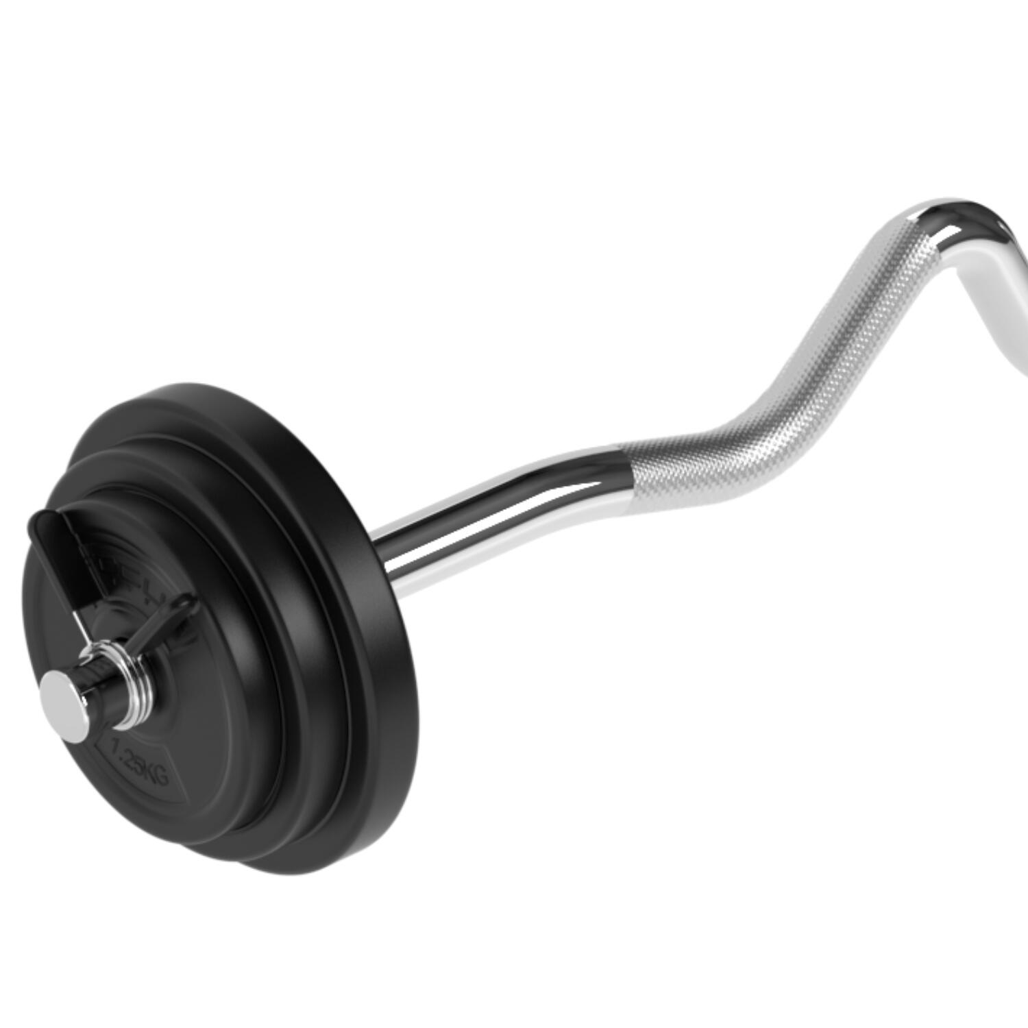 EZ Super Barre de curl - Barre d'haltère - 30 mm - 120 cm - avec fermetures à re 4/5