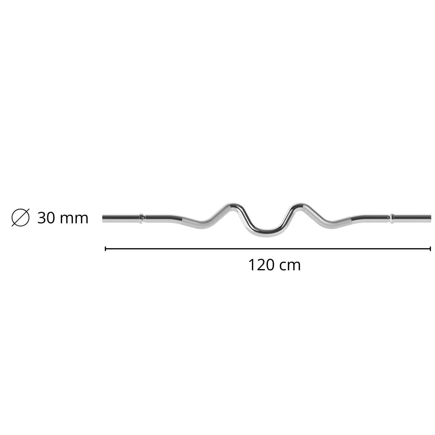 EZ Super Barre de curl - Barre d'haltère - 30 mm - 120 cm - avec fermetures à re 5/5