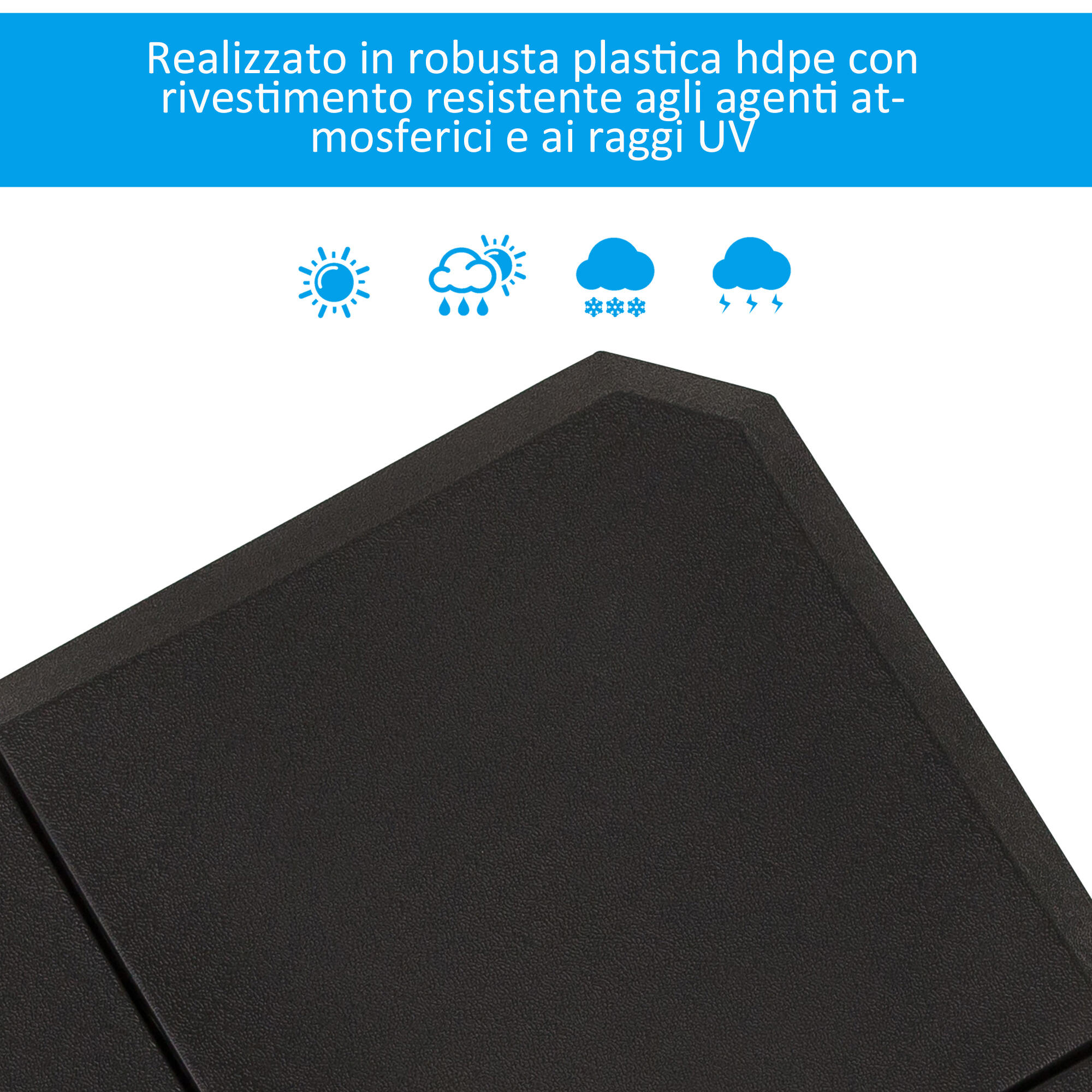 Outsunny Base per Ombrellone a Braccio da 4 Pezzi Riempibile con Acqua o Sabbia 7/8