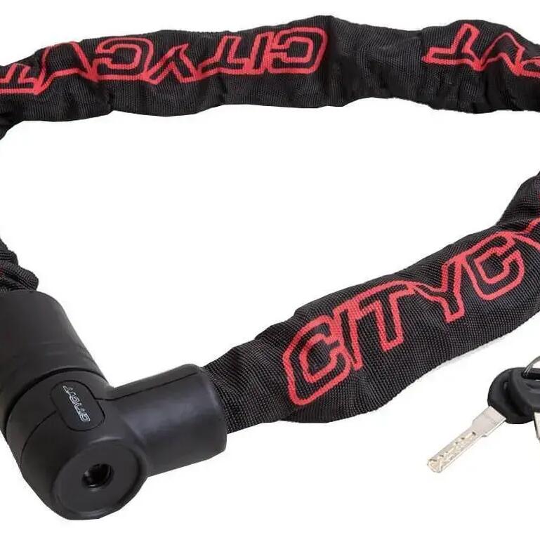 Bicycle Lock Chain Lock 120 cm Black Red Bicycle Lock - ART4
