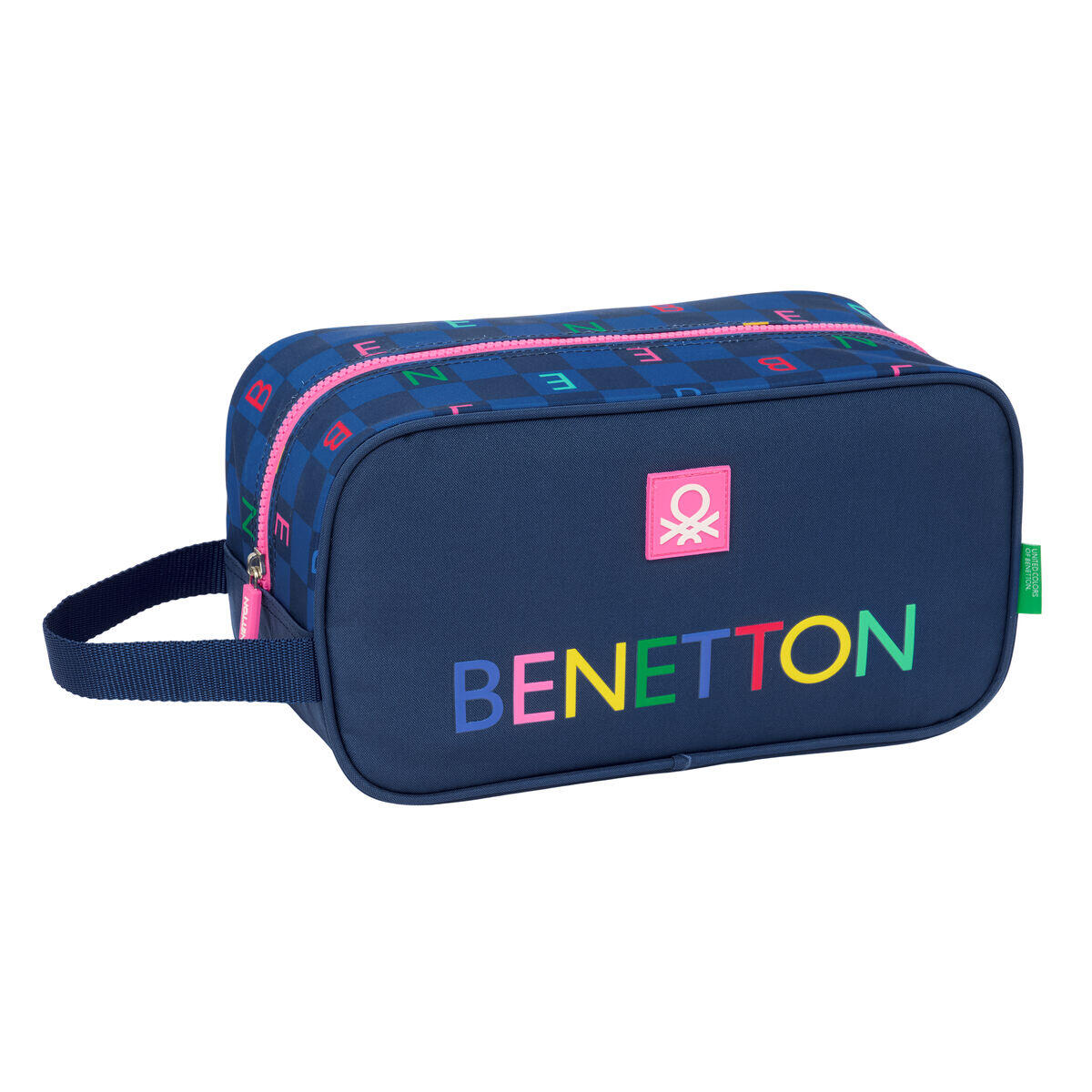 Zapatillero de Viaje Benetton Damero Azul marino 1/3
