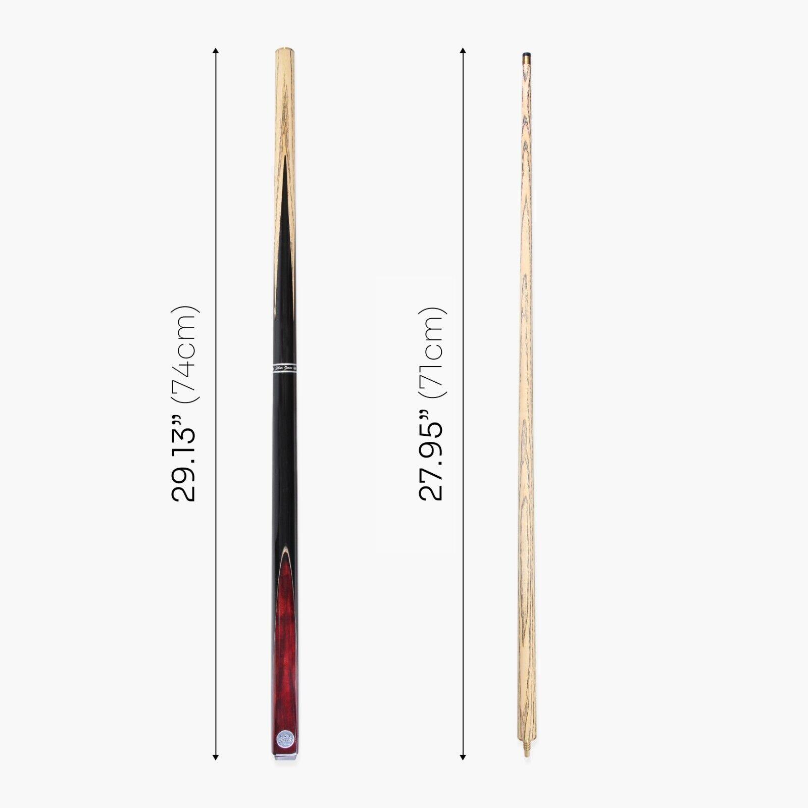 Baize Master Silver Series 52 Inch RED CONQUEST Junior Snooker Pool 2pc Ash Cue 4/6