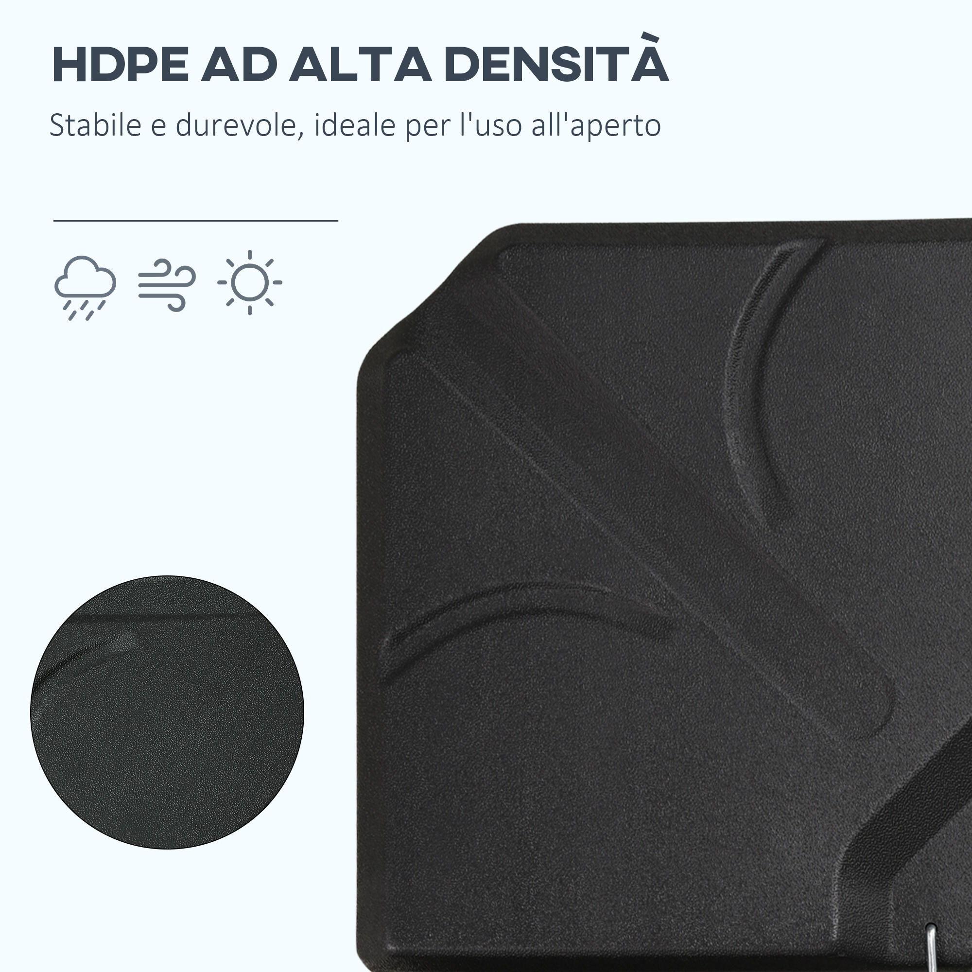 Outsunny Base per Ombrellone 4 Pezzi in Plastica Riempibili con Acqua e Sabbia 6/8