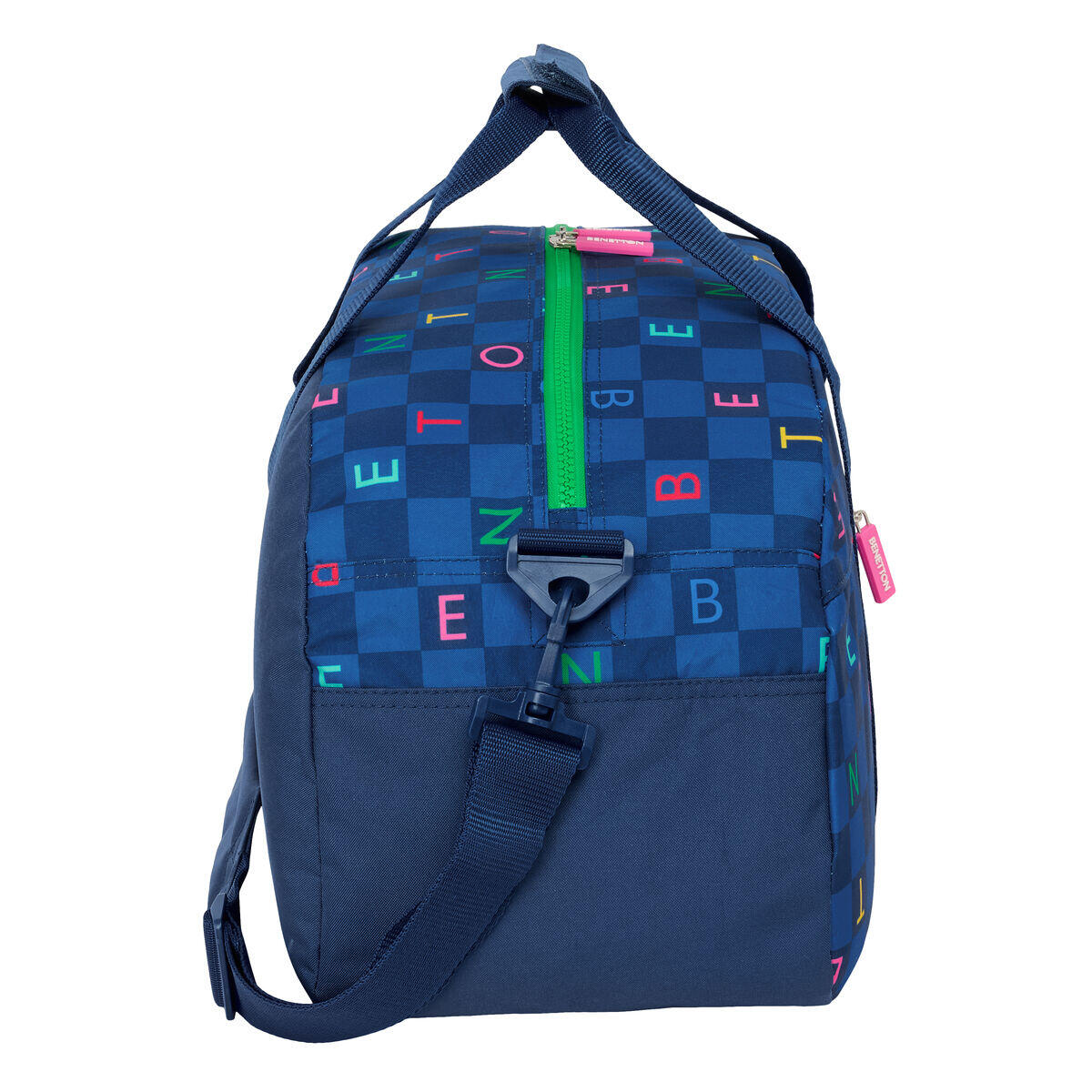 Bolsa de Deporte Benetton Damero Azul marino 3/3