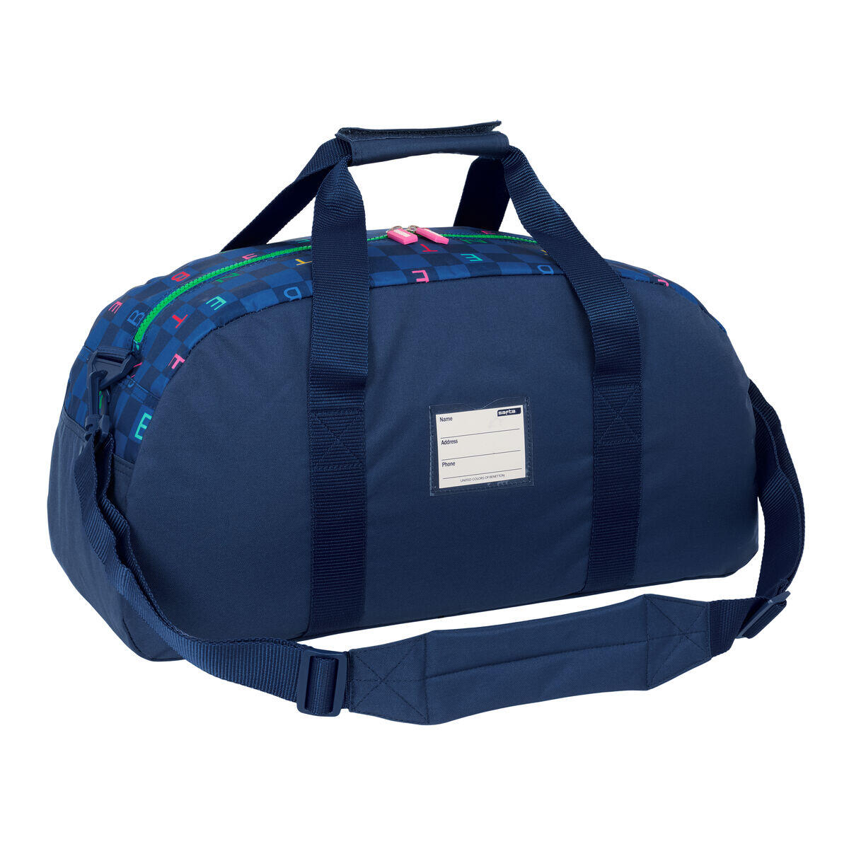 Bolsa de Deporte Benetton Damero Azul marino 2/3