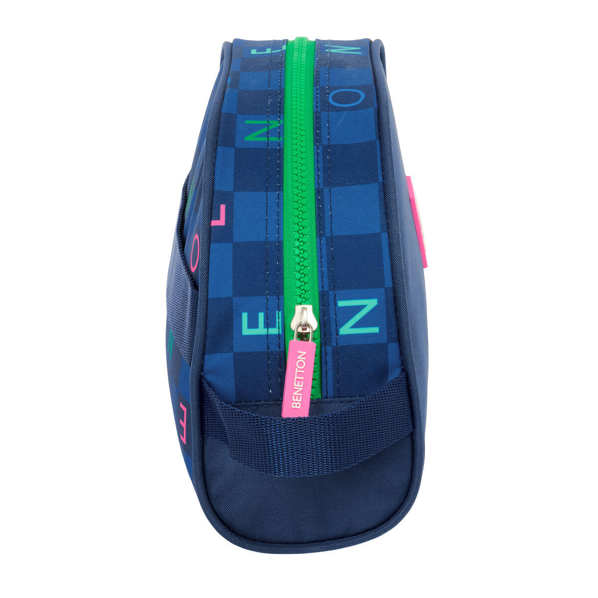 Neceser de Viaje Benetton Damero Azul marino 3/4
