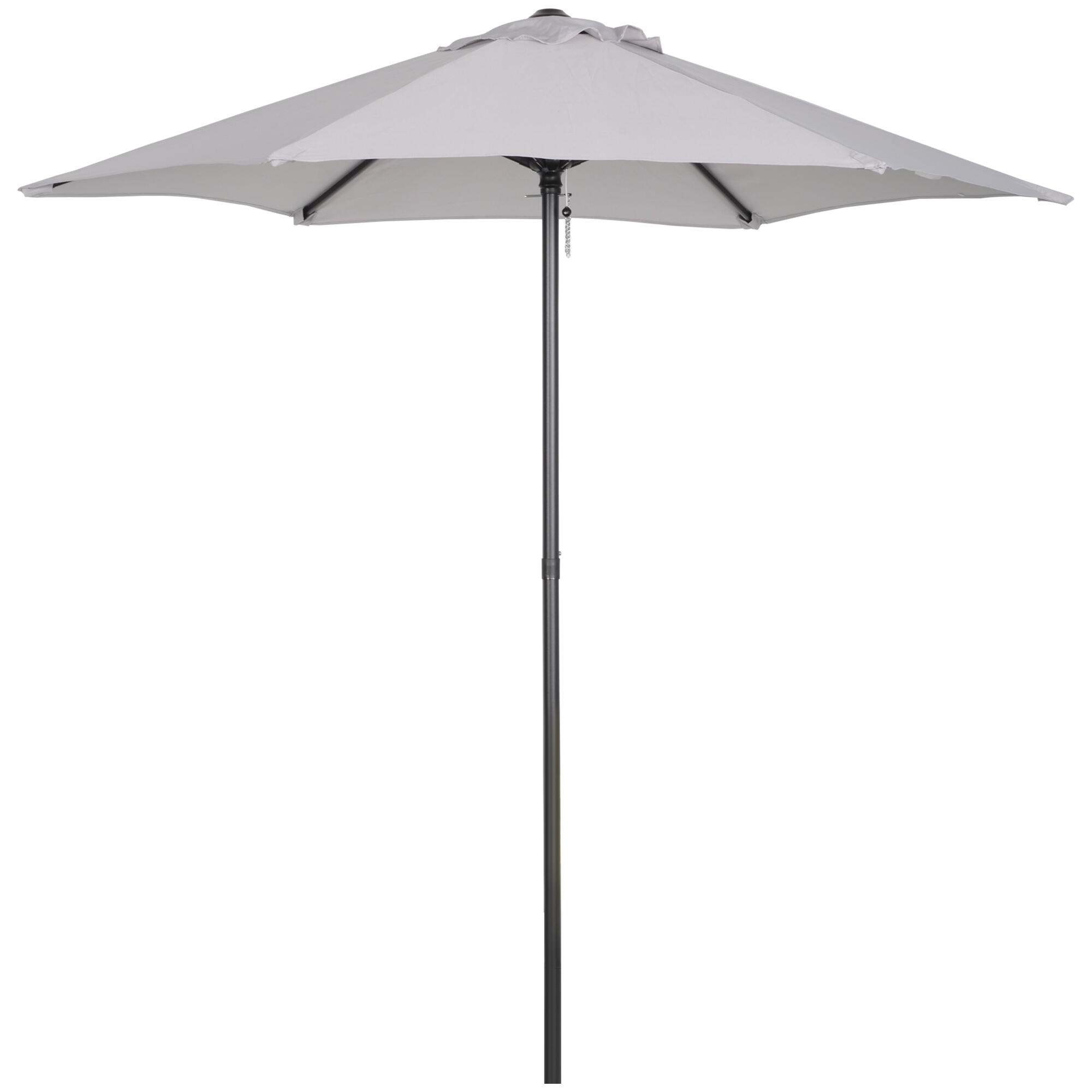 Chapéu de sol ø196x204 cm cinza claro Outsunny