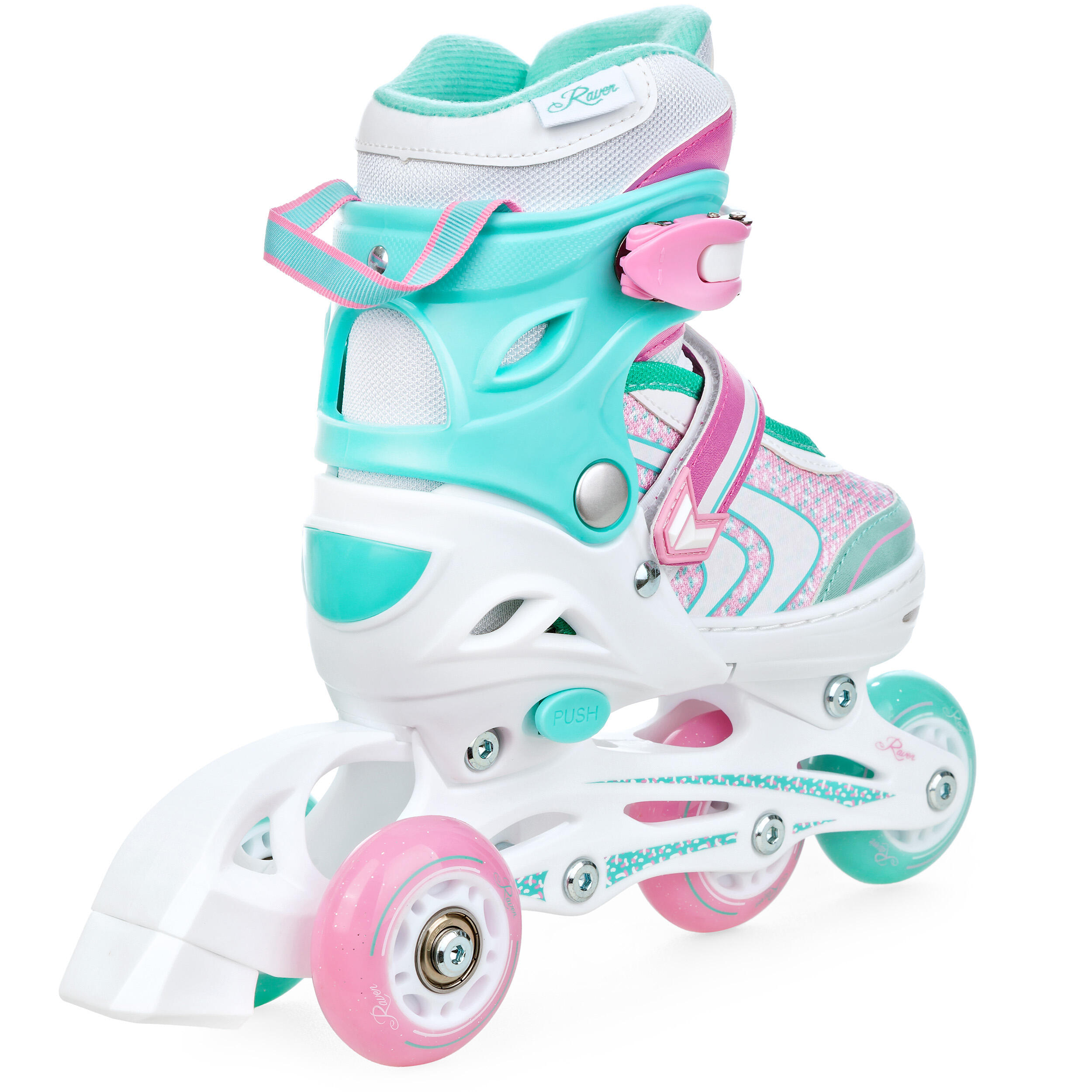 Rolschaatsen Comfortabele Inline Skate 2-in-1 Multifunctionele Schoenen Verstelbare Quad Rolschaatsen Laarzen Dubbele Rij Vervormingsschoenen Voor Kinderen,EUR39