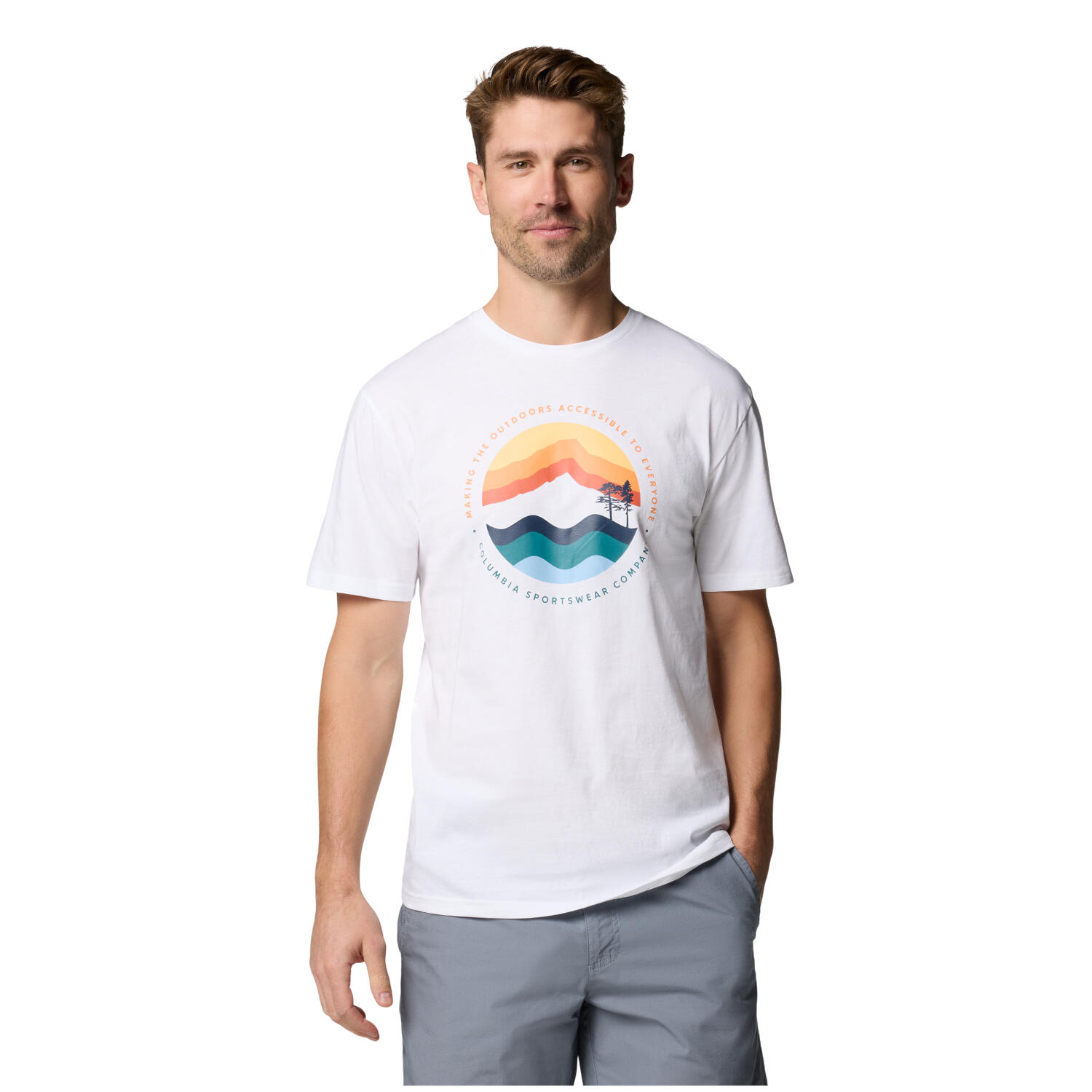 T-shirt sportowy z krótkim rękawem męski  Path Lake II Graphic Tee