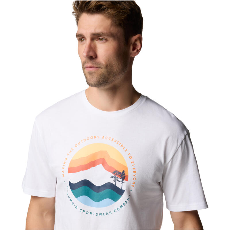 T-shirt sportowy z krótkim rękawem męski  Path Lake II Graphic Tee