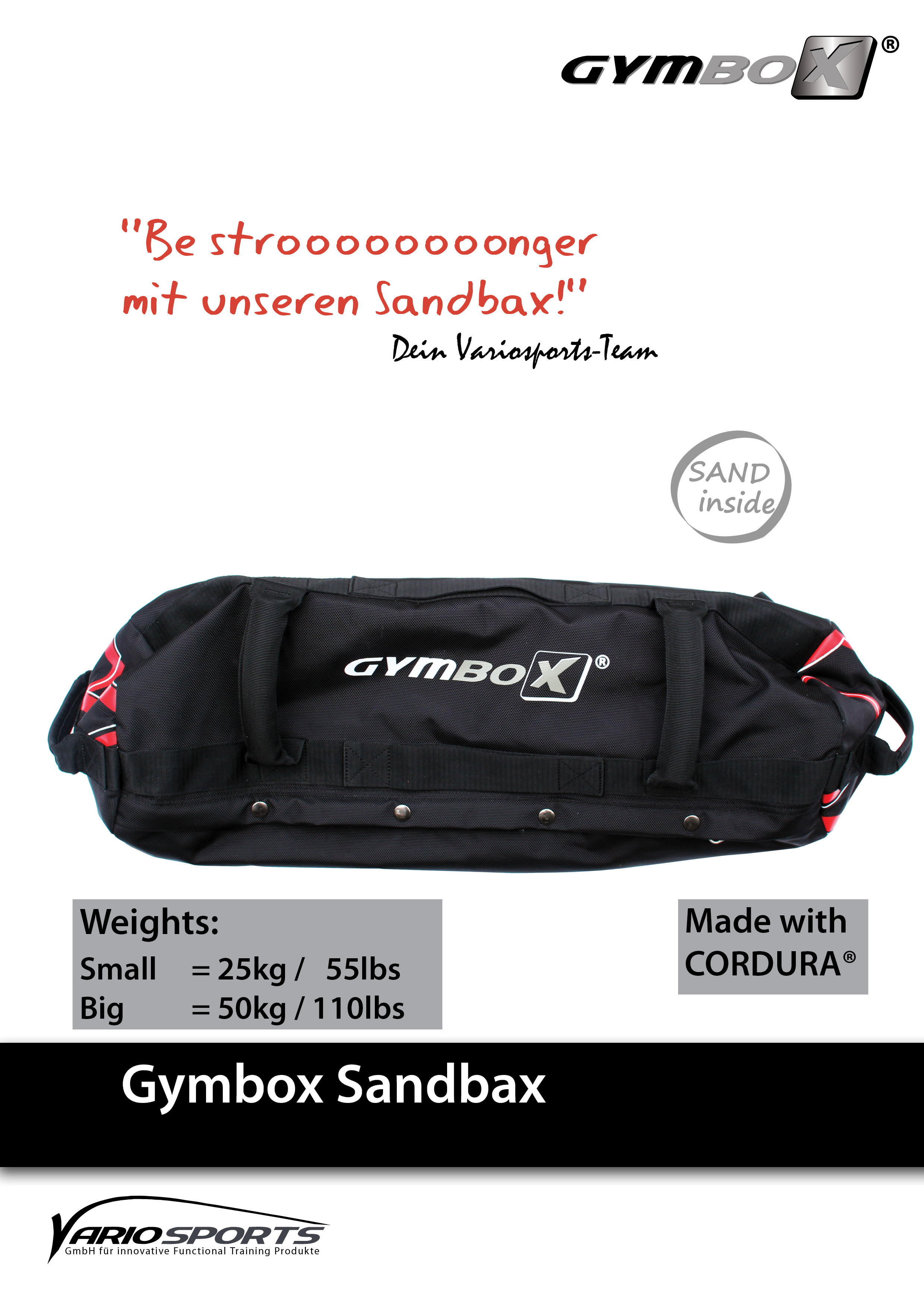 GYMBOX Sandbag für Funktionelles Training 25kg/50kg (25 Kilogramm) 4/7