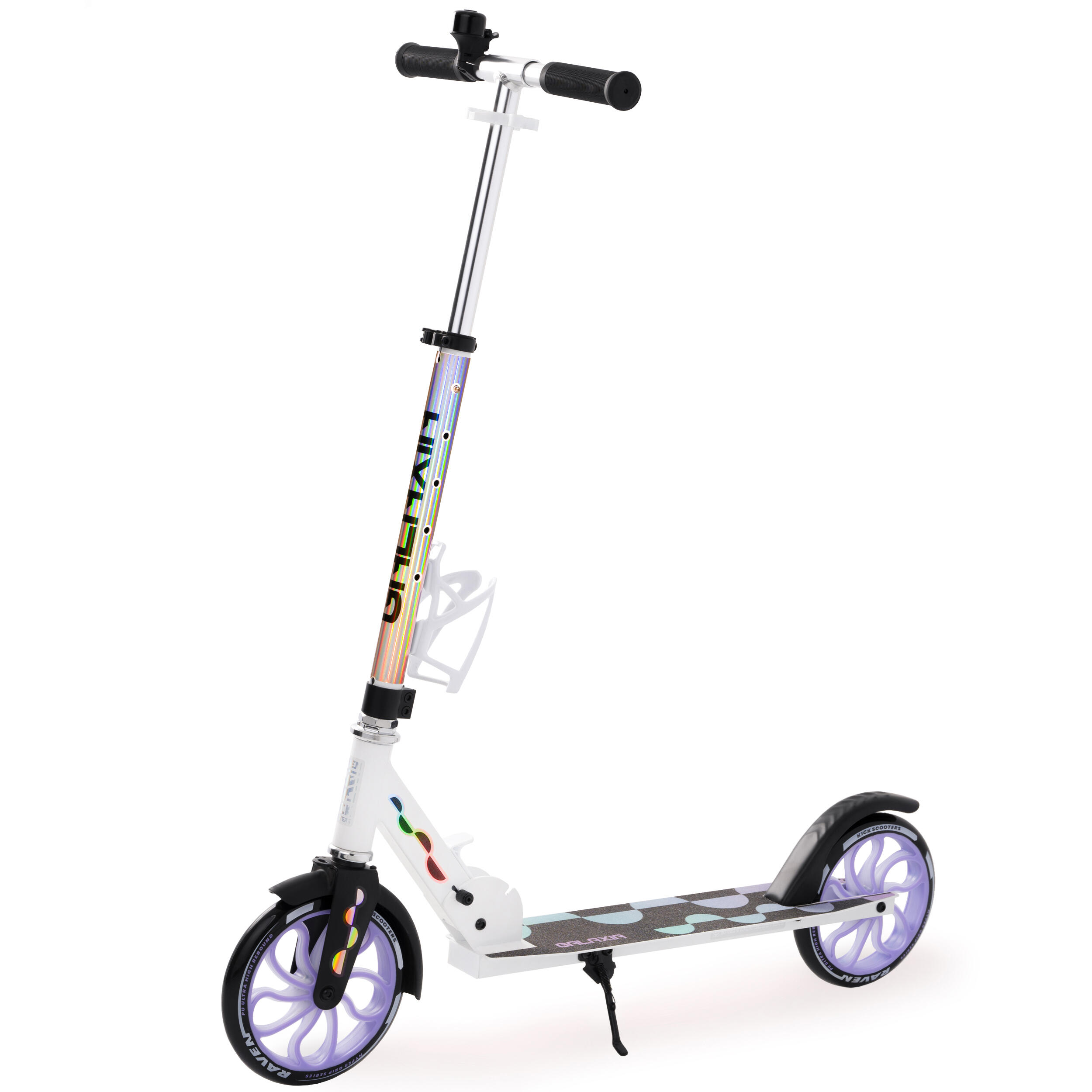 Trotinete dobrável com campainha, suporte para garrafas rodas Raven Galaxia 2/7
