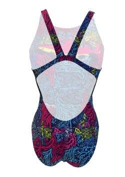 Bañador Oaxaca tira ancha mujer natación Mujer Azul Turbo 2/2