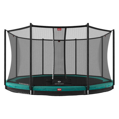 Trampoline + veiligheidsnet berg favorit inground rond 330 groen