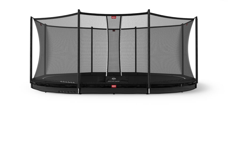 Trampolina + Siatka ochronna BERG Favorit Wkopana Owalna 520x345 Czarna