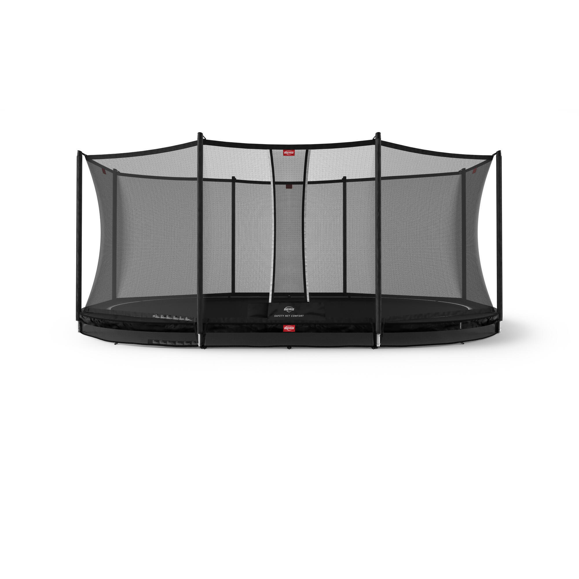 Trampolina + Siatka ochronna BERG Favorit Wkopana Owalna 520x345 Czarna