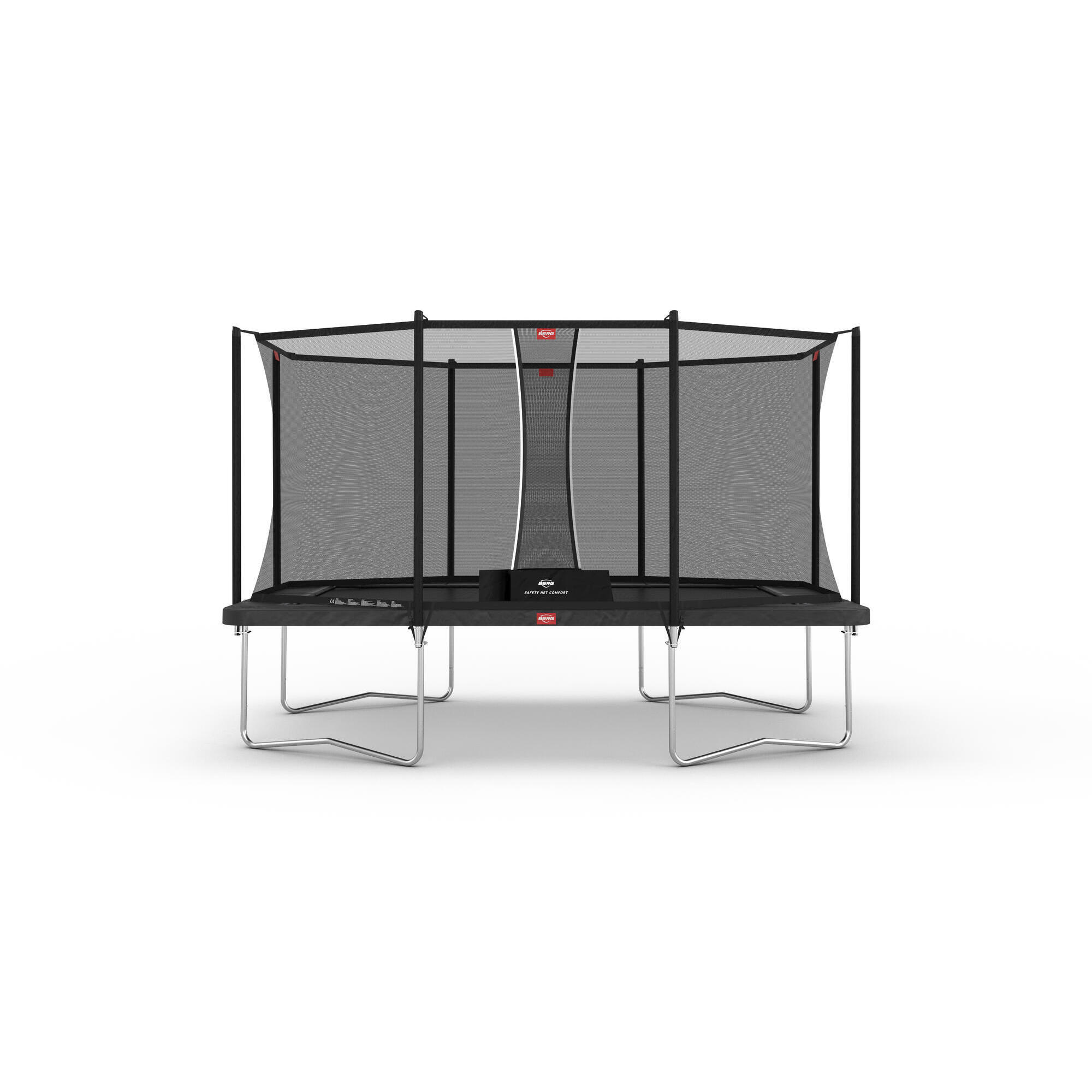 Trampolina + Siatka ochronna BERG Favorit Regularna Prostokątna 410x250 Antr.