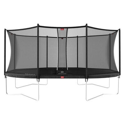 Berg favorit regular trampoline ovaal 520x345 cm met veiligheidsnet, antraciet