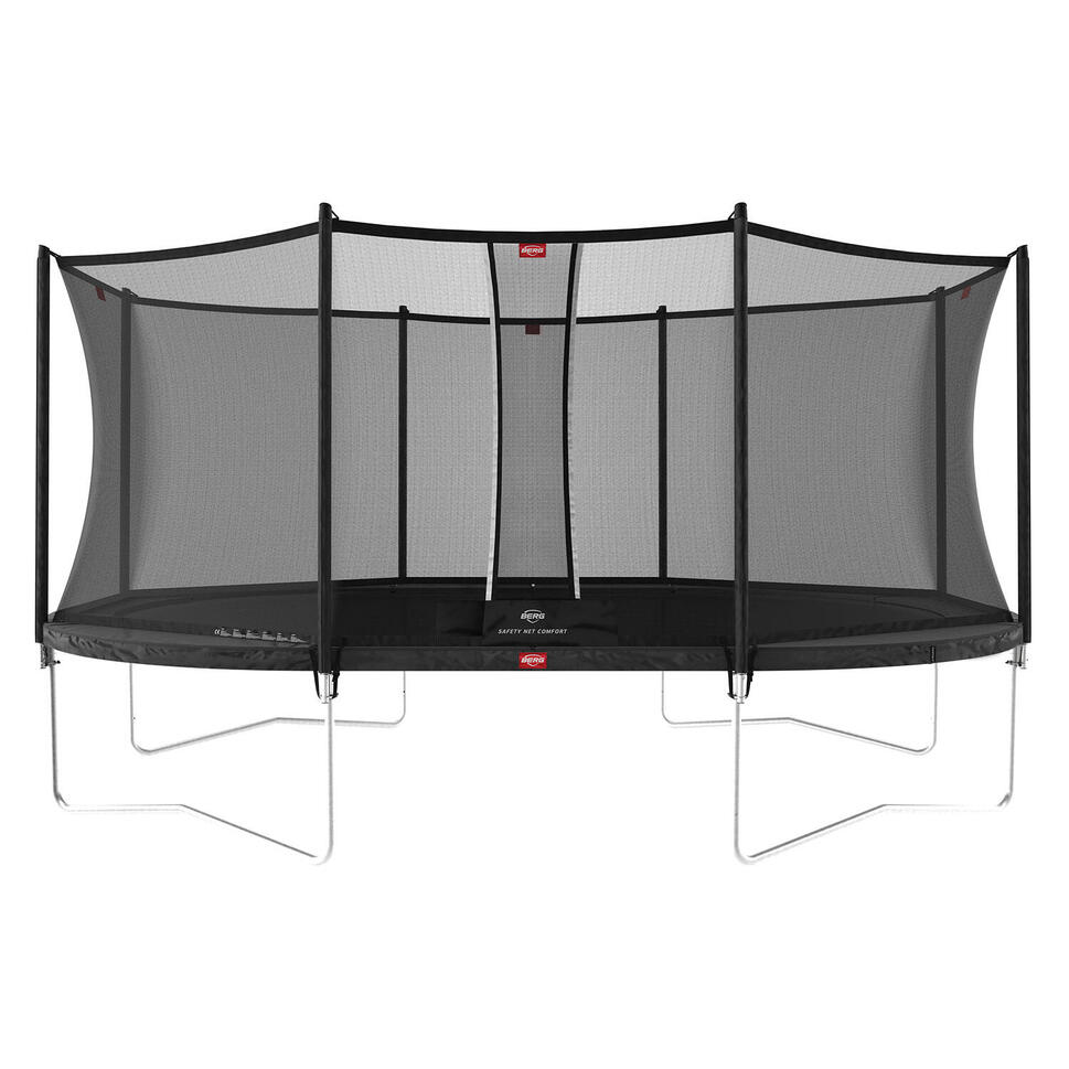 Trampolina + Siatka ochronna BERG Favorit Regularna Owalna 520x345 Antracytowa