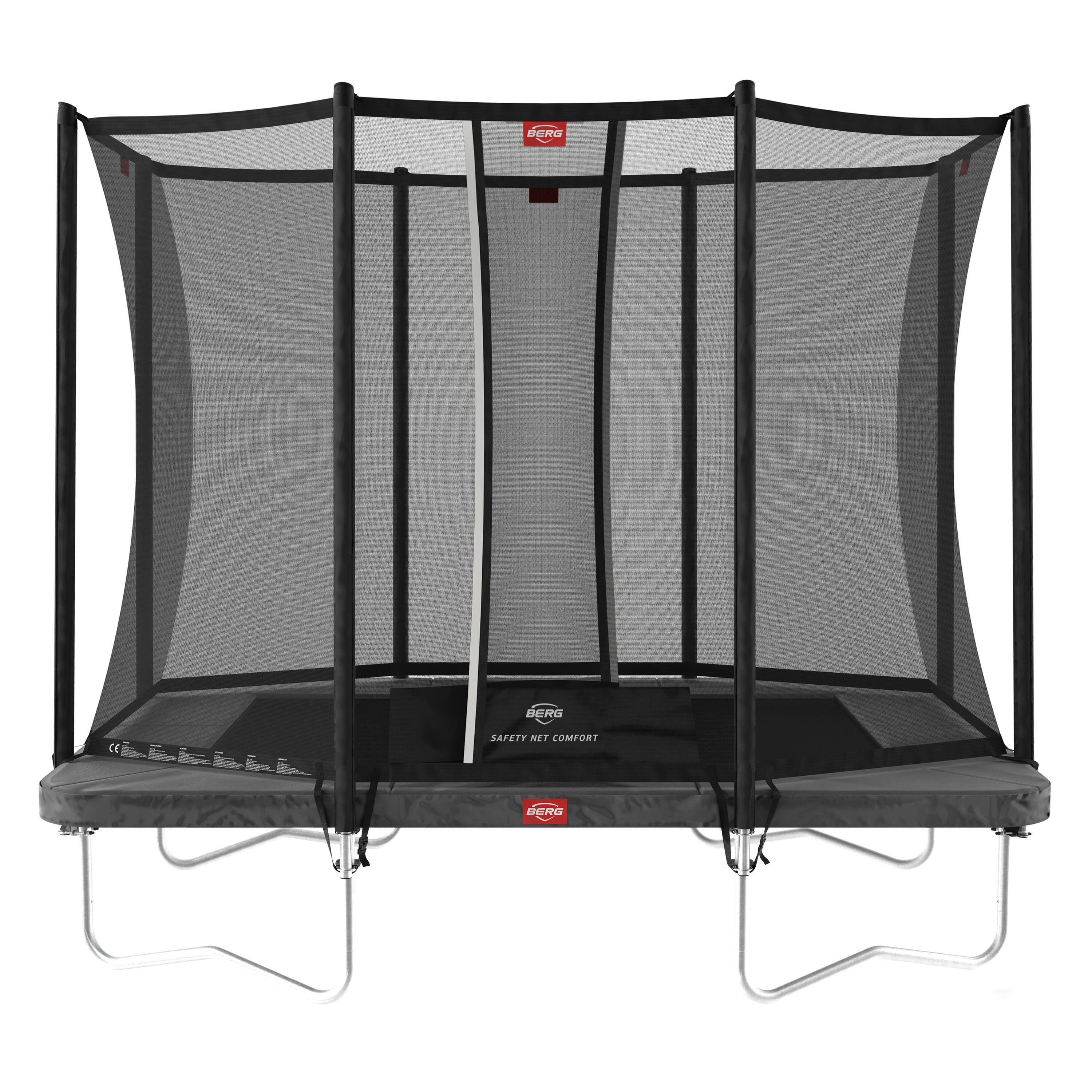 BERG Trampolin + Sicherheitsnetz BERG Favorit Regular Rechteck 280x190 Silbergrau