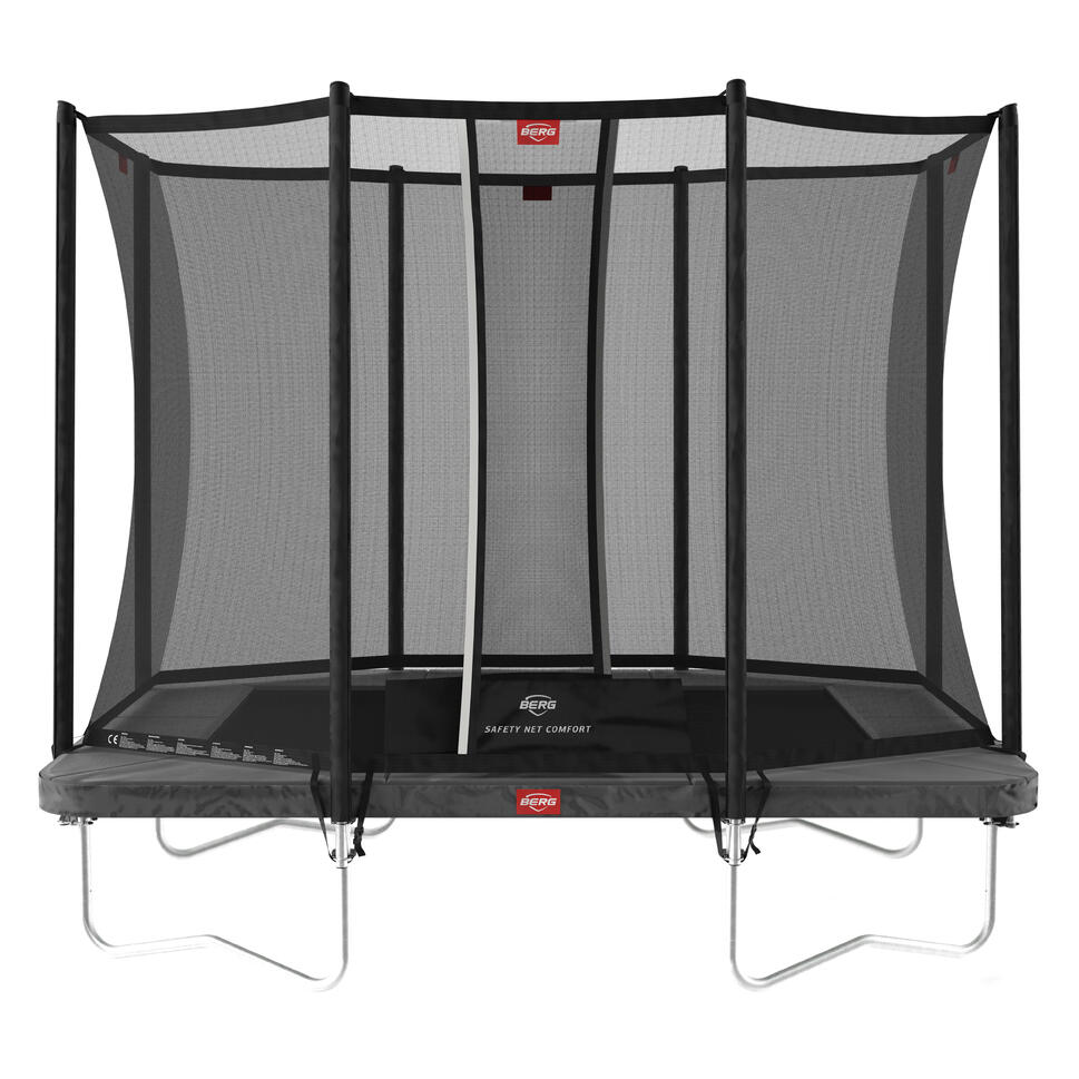 Trampolina + Siatka ochronna BERG Favorit Regularna Prostokątna 280x190 Srebr.