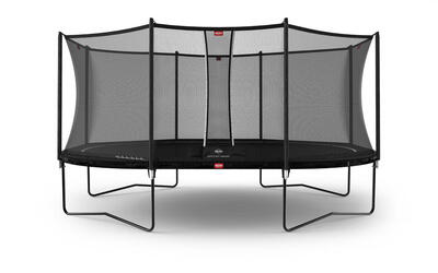 Trampolin + Sicherheitsnetz BERG Favorit Regular Oval 520x345 Schwarz