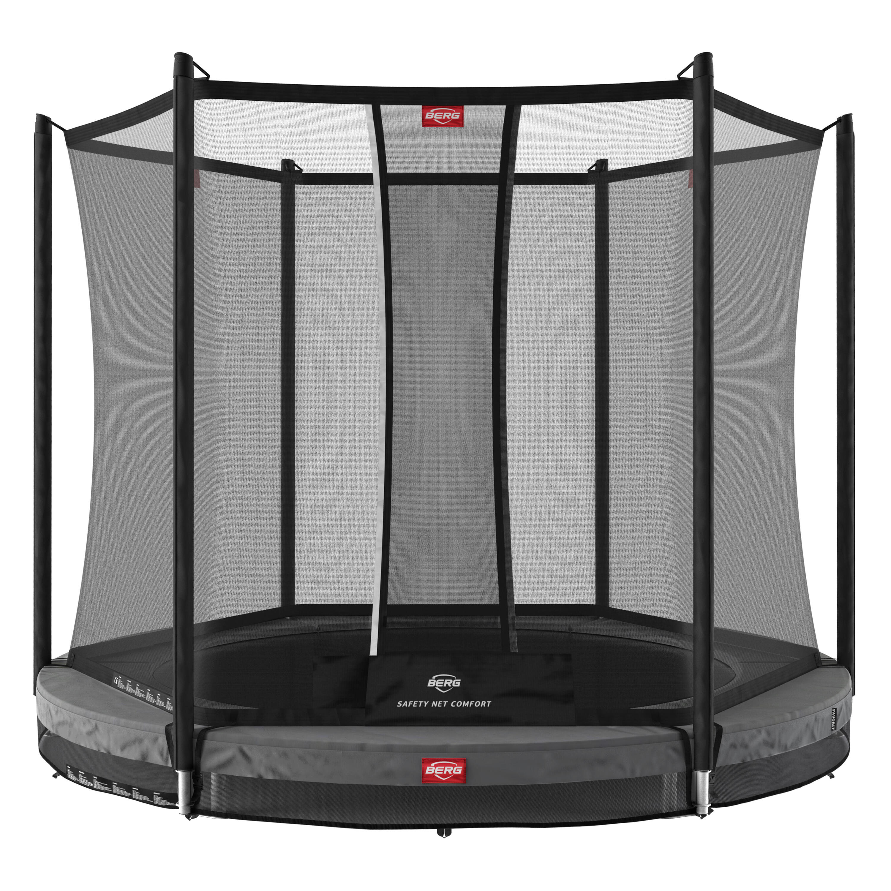 BERG Trampoline + Veiligheidsnet BERG Favorit InGround Rond 200 Antracietgrijs