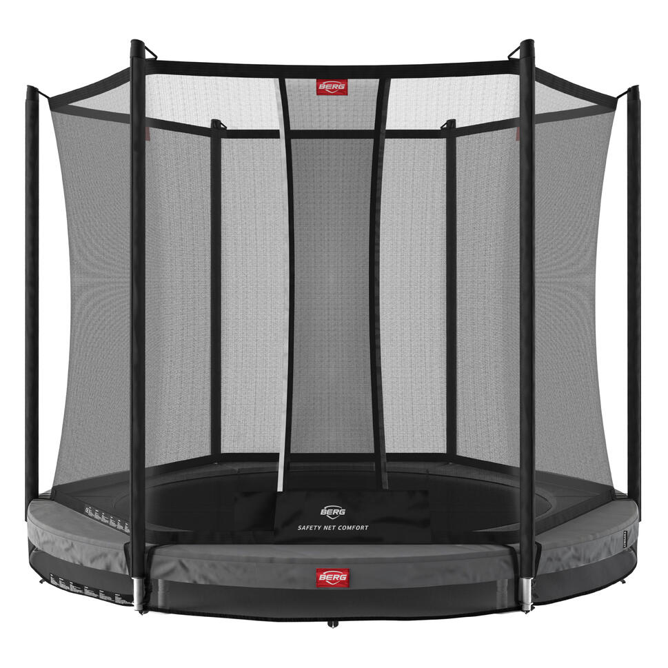 Trampolina + Siatka ochronna BERG Favorit Wkopana Okrągła 200 Antracytowa
