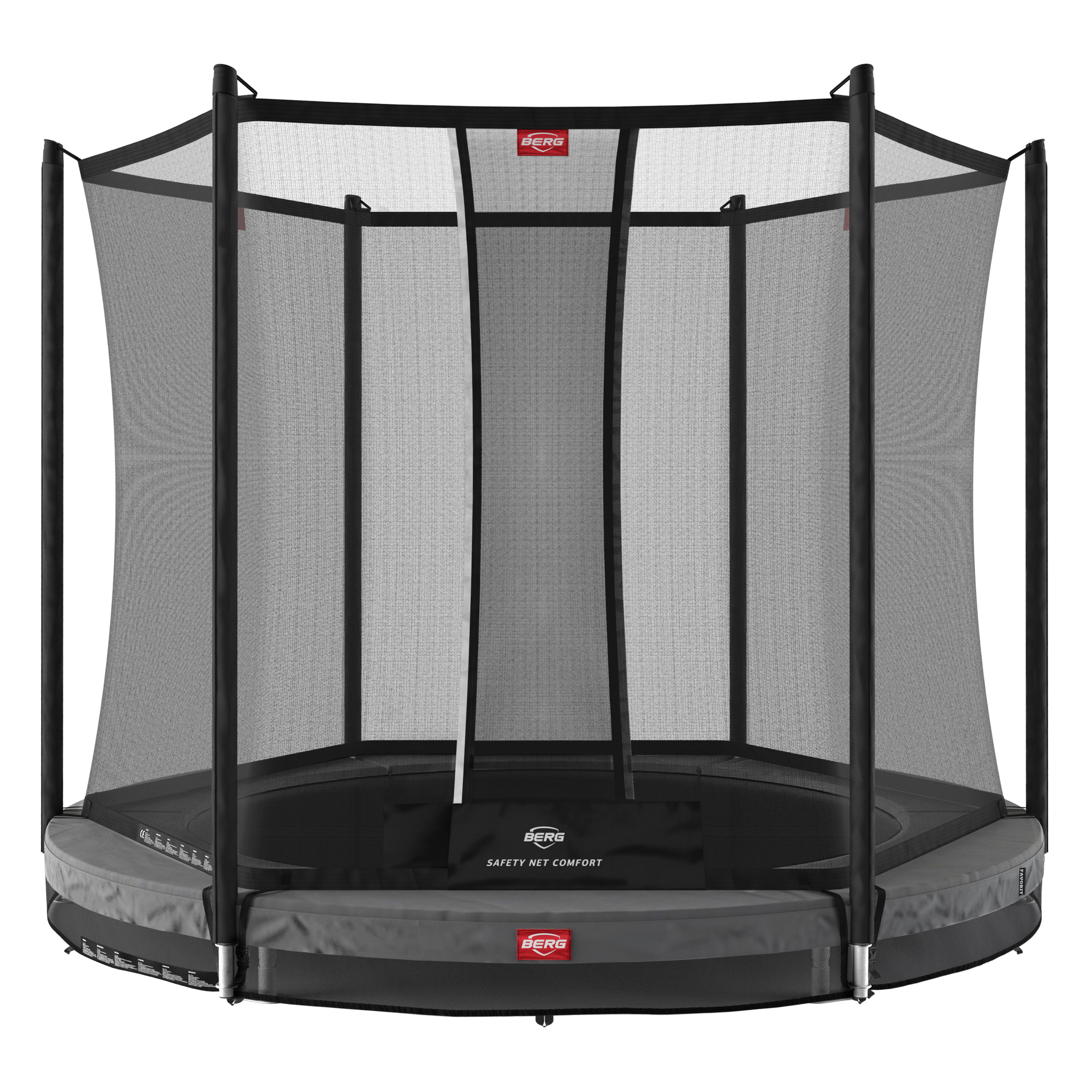 Berg - Trampoline+filet De Sécurité Berg Favorit Inground Ronde 200 Anthracite - Trampoline - 200 Cm - Decathlon