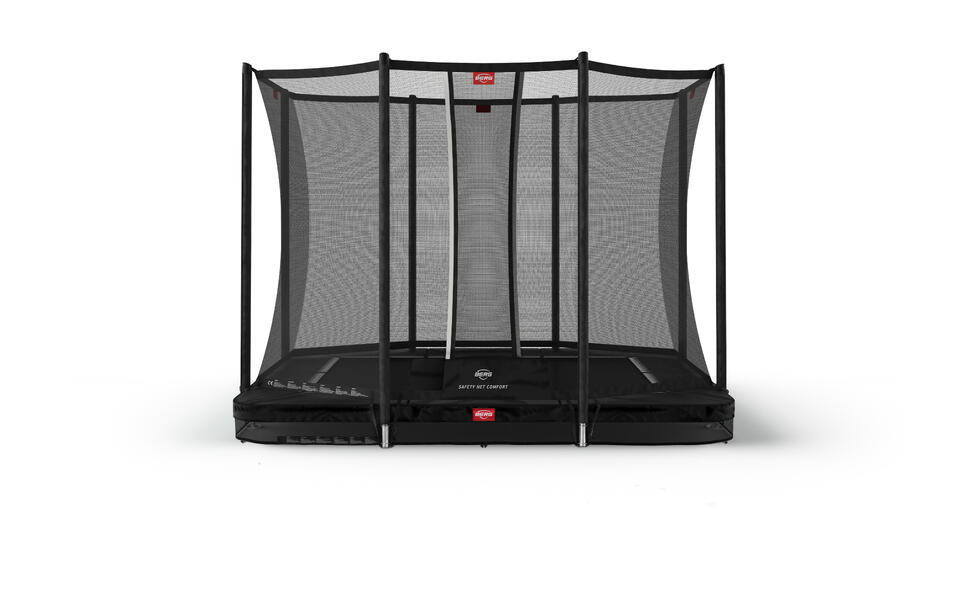 Trampolina + Siatka ochronna BERG Favorit Wkopana Prostokątna 280x190 Czarna
