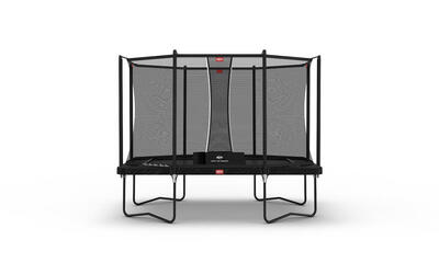 Trampoline + veiligheidsnet berg favorit regular rechthoek 330x220 zwart
